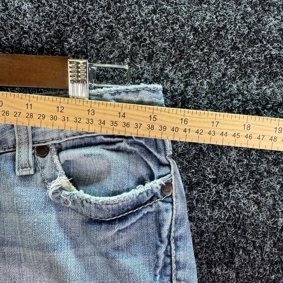 BKE Buckle Star Stretch BWX227 Distressed Denim Jean Shorts 27 - Picture 3 of 7